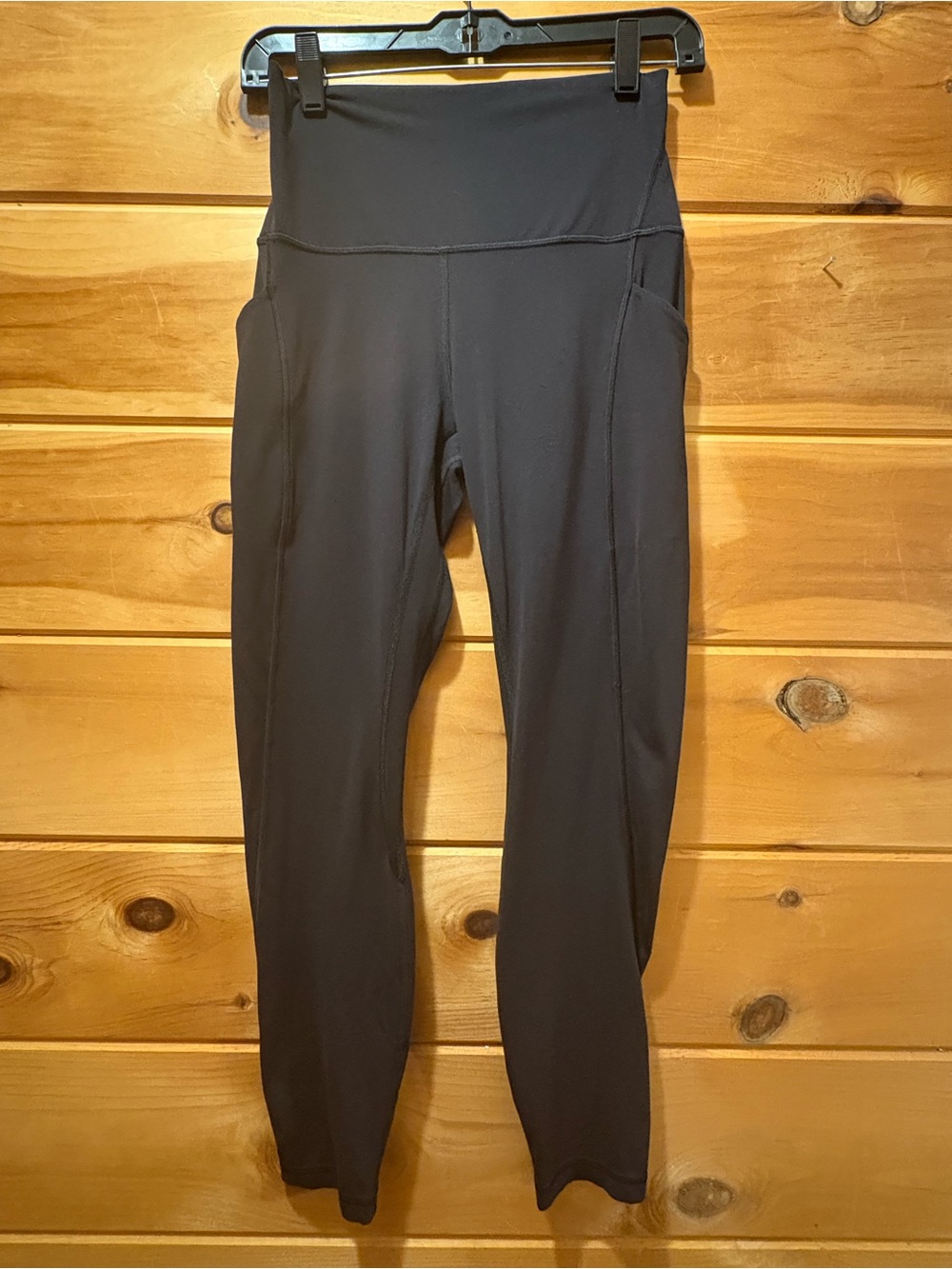 lululemon athletica Black High-Rise Leggings with Side Pockets size 6